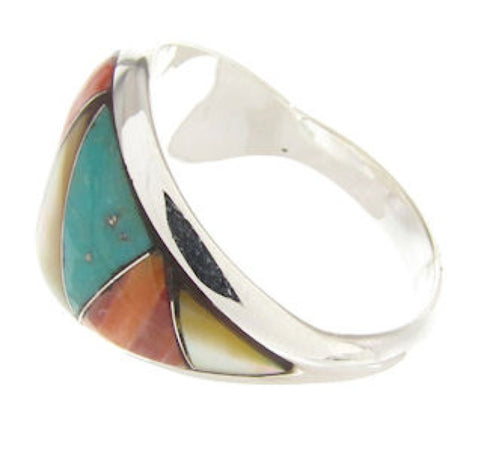 Southwest Silver Multicolor Ring Size 6-3/4 YS58474